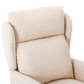 Masszázsszék párnával krém 93.5 x 67.5 x 101.5 cm szövet