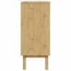 Otta barna-fehér tömör fenyőfa fiókos szekrény 76,5x39,5x90 cm