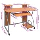 Barna szerelt fa számítógépasztal 110 x 52 x 88,5 cm Barna szerelt fa számítógépasztal 110 x 52 x 88,5 cm