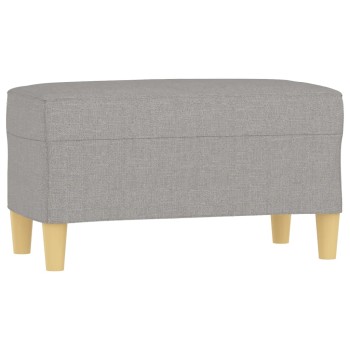 Világosszürke szövet pad 70 x 35 x 41 cm