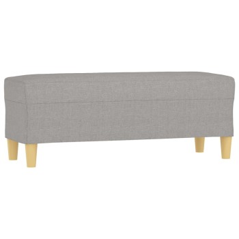 Világosszürke szövet pad 100 x 35 x 41 cm