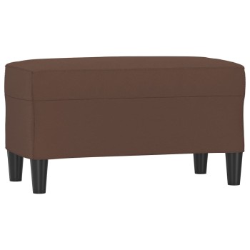 Barna műbőr pad 70 x 35 x 41 cm