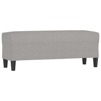 Világosszürke szövet pad 100 x 35 x 41 cm