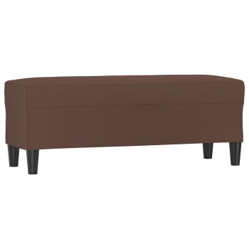 Barna műbőr pad 100 x 35 x 41 cm