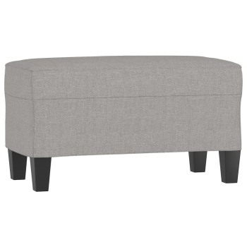 Világosszürke szövet pad 70 x 35 x 41 cm