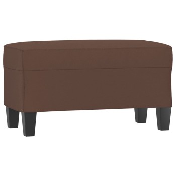 Barna műbőr pad 70 x 35 x 41 cm