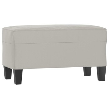 Világosszürke mikroszálas szövet pad 70 x 35 x 41 cm