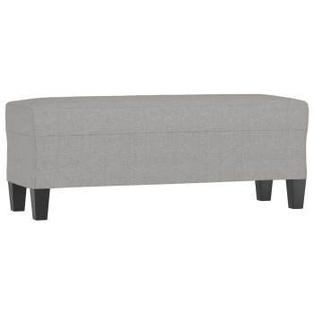 Világosszürke szövet pad 100 x 35 x 41 cm