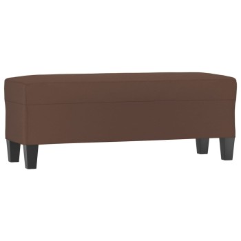 Barna műbőr pad 100 x 35 x 41 cm