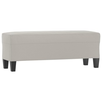 Világosszürke mikroszálas szövet pad 100 x 35 x 41 cm