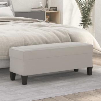 Világosszürke mikroszálas szövet pad 100 x 35 x 41 cm