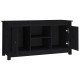 Fekete tömör fenyőfa tv-szekrény 103 x 36,5 x 52 cm Fekete tömör fenyőfa tv-szekrény 103 x 36,5 x 52 cm