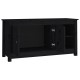 Fekete tömör fenyőfa tv-szekrény 103 x 36,5 x 52 cm Fekete tömör fenyőfa tv-szekrény 103 x 36,5 x 52 cm