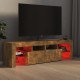 Füstös tölgyszínű tv-szekrény led-lámpákkal 140 x 36,5 x 40 cm Füstös tölgyszínű tv-szekrény led-lámpákkal 140 x 36,5 x 40 cm