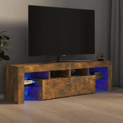 Füstös tölgyszínű tv-szekrény led-lámpákkal 140 x 36,5 x 40 cm