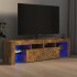 Füstös tölgyszínű tv-szekrény led-lámpákkal 140 x 36,5 x 40 cm