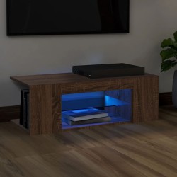 Barna tölgy színű led-es tv-szekrény 90 x 39 x 30 cm