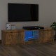 Füstös tölgyszínű tv-szekrény led-ekkel 140 x 40 x 35,5 cm Füstös tölgyszínű tv-szekrény led-ekkel 140 x 40 x 35,5 cm
