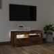 Füstös tölgyszínű tv-szekrény led-világítással 90 x 35 x 40 cm