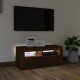 Barna tölgyszínű tv-szekrény led-világítással 90 x 35 x 40 cm Barna tölgyszínű tv-szekrény led-világítással 90 x 35 x 40 cm