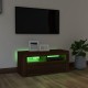 Barna tölgyszínű tv-szekrény led-világítással 90 x 35 x 40 cm Barna tölgyszínű tv-szekrény led-világítással 90 x 35 x 40 cm