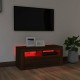 Barna tölgyszínű tv-szekrény led-világítással 90 x 35 x 40 cm Barna tölgyszínű tv-szekrény led-világítással 90 x 35 x 40 cm