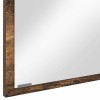 Tükör led -es lámpákkal füstölt tölgy 90 x 8,5 x 37 cm faanyag
