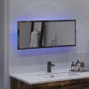 Tükör led -es lámpákkal füstölt tölgy 90 x 8,5 x 37 cm faanyag