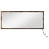 Tükör led -es lámpákkal füstölt tölgy 90 x 8,5 x 37 cm faanyag