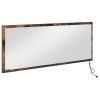 Tükör led -es lámpákkal füstölt tölgy 90 x 8,5 x 37 cm faanyag
