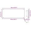Tükör led -es lámpákkal szürke sonoma 90 x 8,5 x 37 cm faanyag