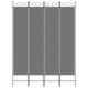 4 paneles antracitszürke szövet térelválasztó 160x220 cm