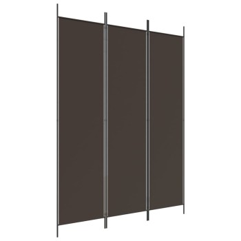 3 paneles barna szövet paraván 150 x 200 cm