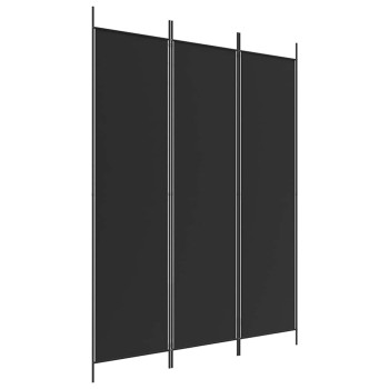 3 paneles fekete szövet térelválasztó 150 x 200 cm