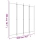 4 paneles fehér szövet térelválasztó 200 x 200 cm 4 paneles fehér szövet térelválasztó 200 x 200 cm