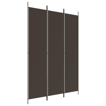 3 paneles barna szövet paraván 150x220 cm