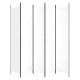 fehér 5 paneles paraván 250x220 cm szövet