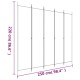 fehér 5 paneles paraván 250x220 cm szövet