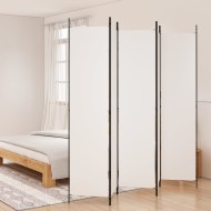 fehér 5 paneles paraván 250x220 cm szövet