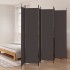 6 paneles barna szövet paraván 300 x 220 cm