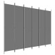 6 paneles antracitszürke szövet térelválasztó 300 x 220 cm 6 paneles antracitszürke szövet térelválasztó 300 x 220 cm