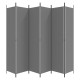 6 paneles antracitszürke szövet térelválasztó 300 x 220 cm 6 paneles antracitszürke szövet térelválasztó 300 x 220 cm