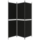 3 paneles fekete szövet térelválasztó 150x180 cm