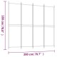 4 paneles fehér szövet térelválasztó 200x180 cm 4 paneles fehér szövet térelválasztó 200x180 cm