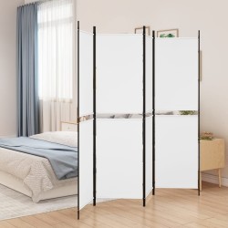 4 paneles fehér szövet térelválasztó 200x180 cm