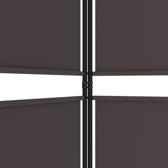 5 paneles barna szövet paraván 250x180 cm