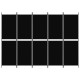 5 paneles fekete szövet térelválasztó 250x180 cm