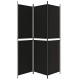 3 paneles fekete szövet térelválasztó 150 x 200 cm