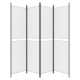 4 paneles fehér szövet térelválasztó 200 x 200 cm