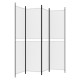 4 paneles fehér szövet térelválasztó 200 x 200 cm